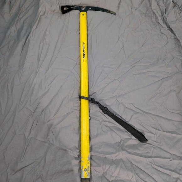 Yellow Star Aluminum Shaft Chromoly Steel Head Stubai Austria Ice Axe - Picture 1 of 9